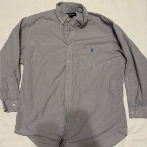 Ralph Lauren Men's Gray Checkered Shirt